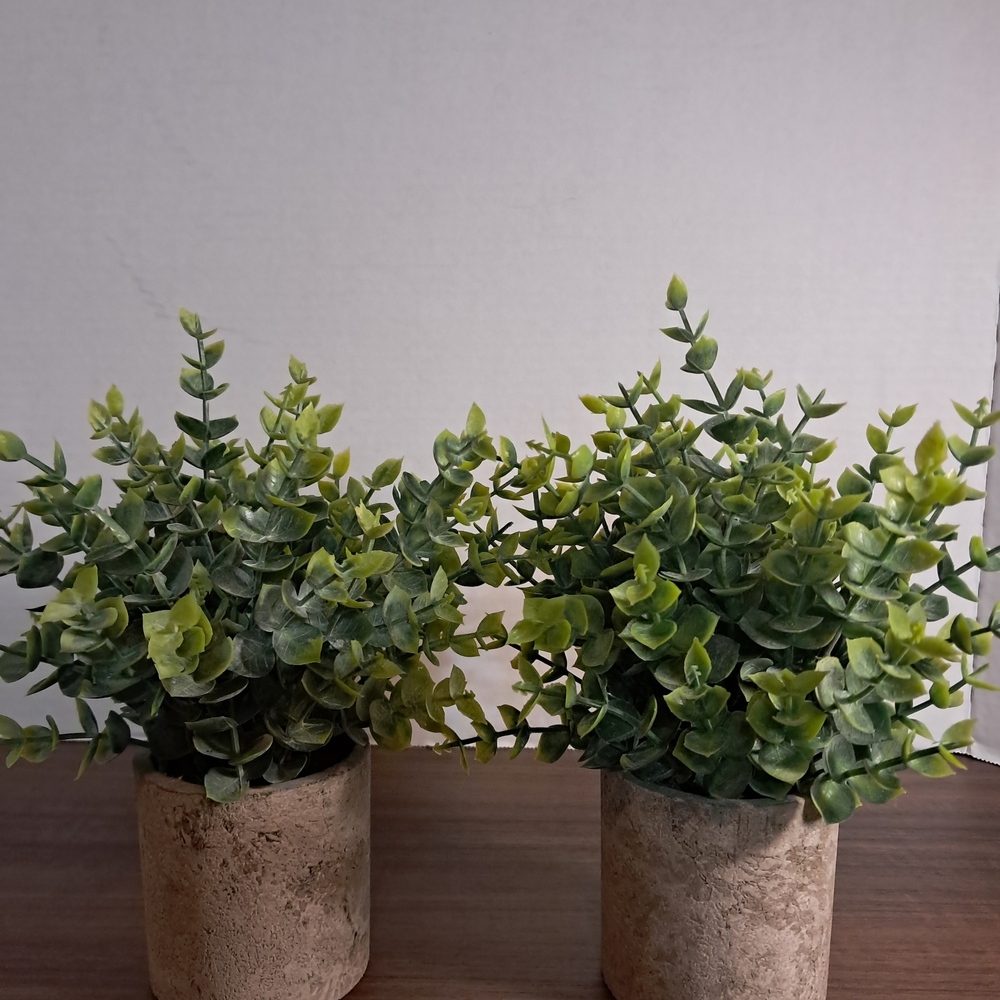 Artificial Greenery in Stone Planter